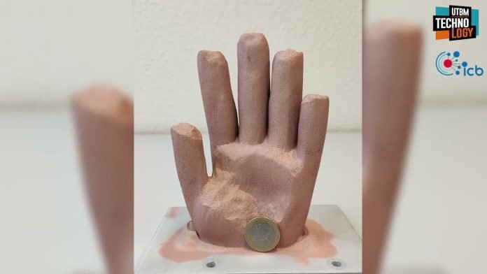 Une majeure avancée réalisée à Sevenans : un modèle de main avec une pièce supérieure.