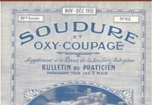 Soudure oxy-courage - bulletin de guerre avec attention à la gelée.