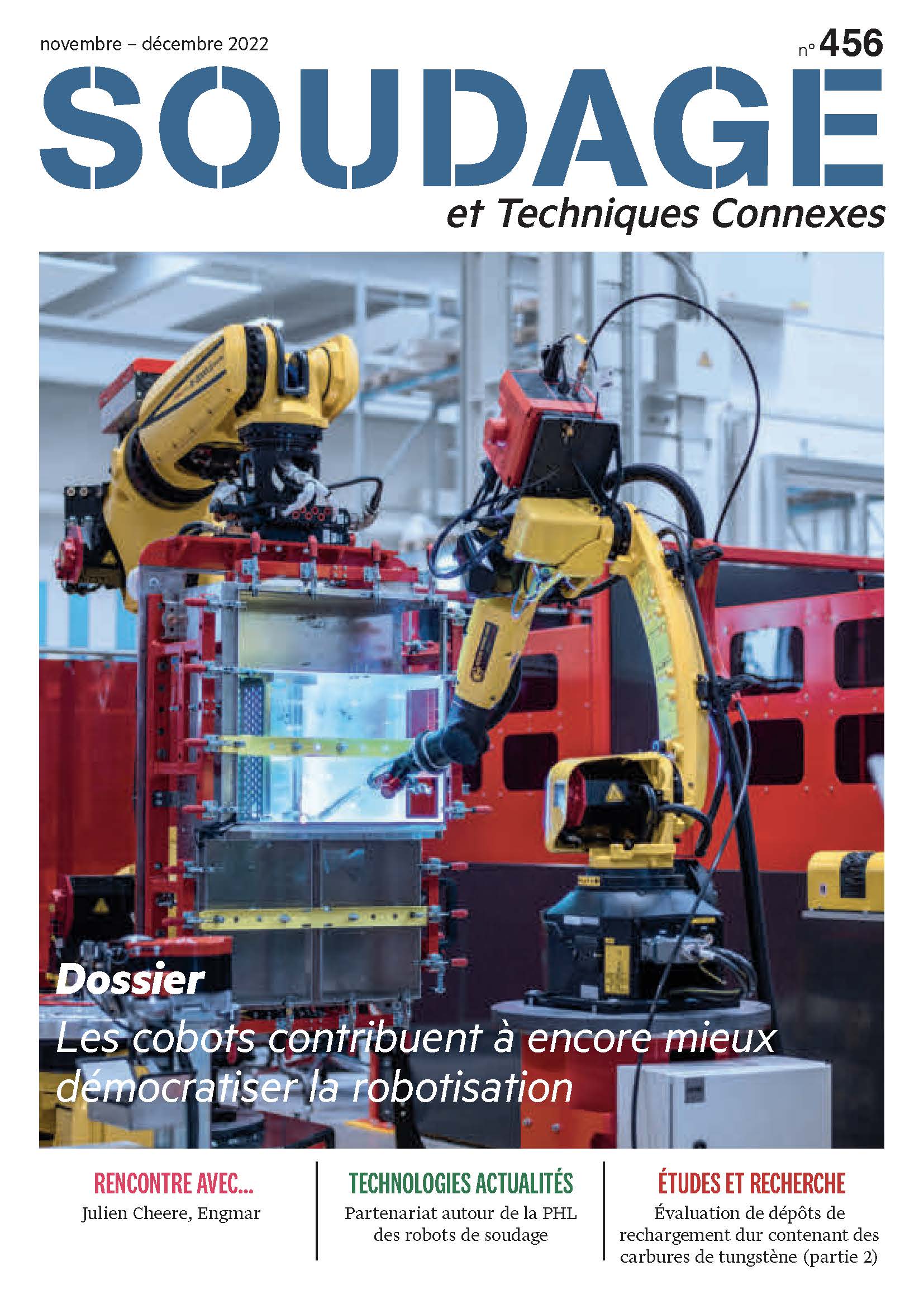 couv-Stc456 La couverture du magazine soudage issue des archives.