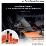Couverture du magazine intitulée « Soudage et Techniques Connexes » avec l'image d'une personne soudant du métal. Le texte comprend des titres d'articles sur les technologies de soudage, un article sur Selectarc et des recherches sur l'industrie. Les matériaux de soudage Selectarc sont présentés au premier plan, offrant un aperçu de leurs archives.
