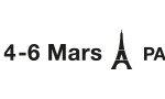 Banderole avec texte "JEC WORLD 2025", comportant un logo de la Tour Eiffel, "4-6 Mars" et "PARIS-NORD VILLEPINTE". Comporte le slogan "Le rendez-vous mondial dédié aux composites" et des formes géométriques à droite, rappelant un concept automobile innovant de brouillon.