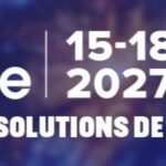 Bannière pour « Global Industrie Lyon 2027 », qui se tiendra du 15 au 18 mars à Eurexpo, à Lyon. Le texte indique : « La voix et les solutions de l'industrie » sur un fond industriel flou.