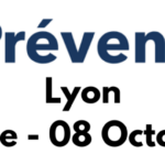 Logo de Préventica Lyon représentant un papillon abstrait aux couleurs rose et violet. En dessous, on peut lire en lettres noires et en gras : « Lyon, du 6 au 8 octobre 2026 », soulignant ainsi la tenue prochaine de l'événement Préventica 2026.
